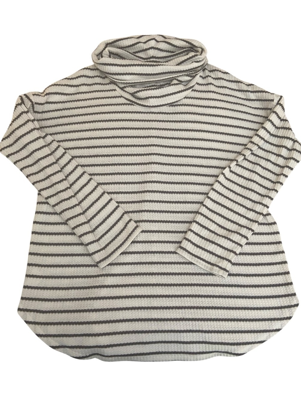 LOFT WAFFLE KNIT TURTLENECK TOP SIZE XL